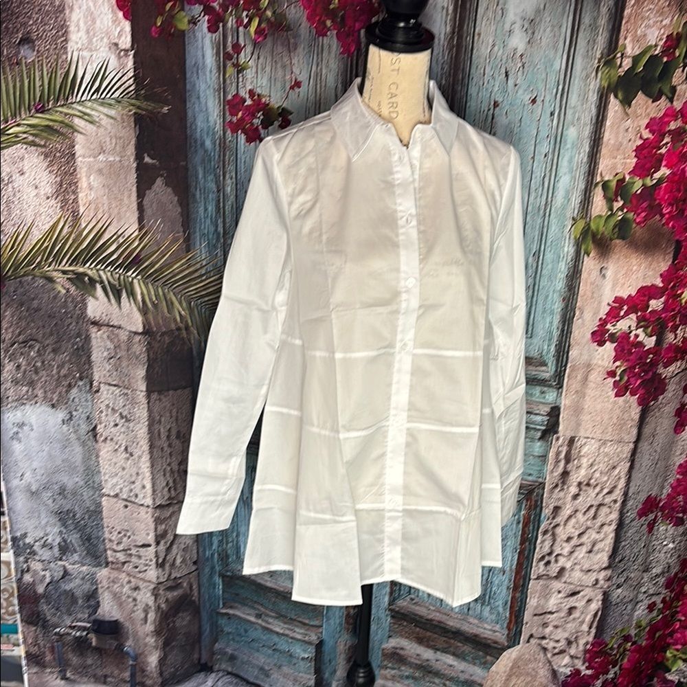 Harshman NWT Freya Button Down‎ white Cotton shirt, size xs